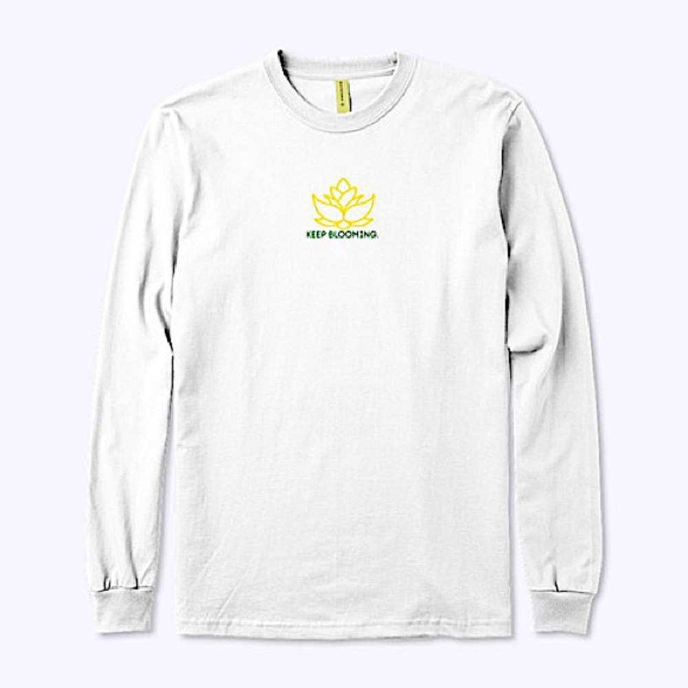 “keep Blooming” Organic Long Sleeve Tee